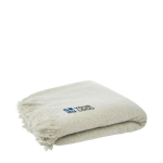 Manta de mohair y RPET en tonos claros con flecos 215 g/m2 Mohair vista principal