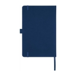 Libreta reciclada corporativa A5 hojas a rayas Marksman® Honhua color azul marino segunda vista trasera