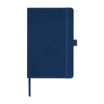 Libreta reciclada corporativa A5 hojas a rayas Marksman® Honhua color azul marino segunda vista frontal