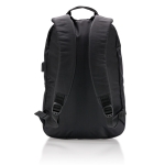 Mochila poliéster 600D para portátil con puerto USB para powerbank 15'' Oslo color negro cuarta vista