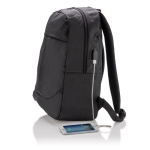 Mochila poliéster 600D para portátil con puerto USB para powerbank 15'' Oslo color negro quinta vista