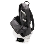Mochila poliéster 600D para portátil con puerto USB para powerbank 15'' Oslo color negro sexta vista