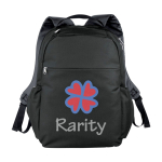 Mochilas personalizadas con acolchado para portátil de 15'' Iconic color negro segunda vista impresión serigrafía