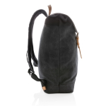 Mochila de alta calidad en lona para portátil de 15,6'' Casual color negro cuarta vista
