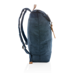 Mochila de alta calidad en lona para portátil de 15,6'' Casual color azul cuarta vista