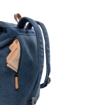 Mochila de alta calidad en lona para portátil de 15,6'' Casual color azul sexta vista