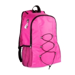 Mochila de poliéster con salida para auriculares y deportiva Hiking color fucsia primera vista