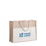 Bolsa de yute con bolsillo para imprimir con tu logotipo Pocket XL vista principal