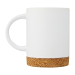 Taza de cerámica con base de corcho 425ml Contempo Cork color blanco