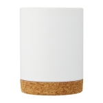Taza de cerámica con base de corcho 425ml Contempo Cork color blanco