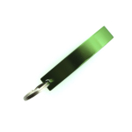 Llavero abridor de botellas de aluminio en color brillante color verde quinta vista