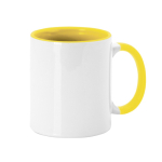 Taza de cerámica con asa e interior en color 350ml Sublim Color color amarillo primera vista
