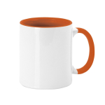 Taza de cerámica con asa e interior en color 350ml Sublim Color color naranja primera vista
