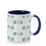 Taza de cerámica con asa e interior en color 350ml vista principal