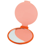 Espejo personalizado barato plegable para maquillaje color naranja