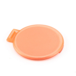 Espejo personalizado barato plegable para maquillaje color naranja tercera vista