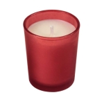 Vela aromatizada con envase de cristal de colores a elegir Scent color rojo