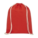 Mochila saco de algodón 140 g/m2 resistente 5 kg Duo Cotton Pro color rojo segunda vista frontal