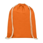 Mochila saco de algodón 140 g/m2 resistente 5 kg Duo Cotton Pro color naranja segunda vista frontal