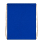 Mochila saco de algodón 140 g/m2 resistente 5 kg Duo Cotton Pro color azul real tercera vista frontal