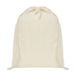 Mochila saco de algodón 140 g/m2 resistente 5 kg Duo Cotton Pro color natural segunda vista frontal