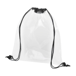 Mochila transparente con cuerdas de colores Transparent color negro