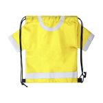 Bolsa saco con forma de camiseta de poliéster T-shirt color amarillo primera vista