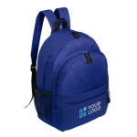 Mochila acolchada de poliéster publicitaria con bolsillos vista principal