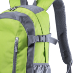 Mochila técnica en poliéster y ripstop con acolchado Campbase color verde claro tercera vista