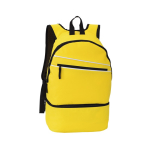 Mochila con bolsillo para calzado en poliéster 600D Gymfit color amarillo primera vista