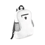Mochila barata de poliéster con diversos compartimentos Travel color blanco primera vista