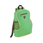 Mochila barata de poliéster con diversos compartimentos Travel color verde primera vista