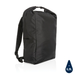 Mochila básica enrollable reciclada con AWARE  Rolltop color negro