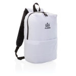Mochilas con logo para uso diario en poliéster Everyday color blanco vista con logo