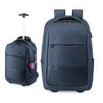 Mochila trolley para portátil de poliéster con USB 15'' Genius color azul marino novena vista