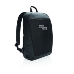 Mochilas seguras con RFID y USB Antirrobo Ingenious color negro vista con logo