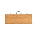Kit de utensilios para barbacoa con estuche de bambú Barbacoa Grill color natural en caja segunda vista