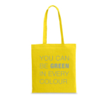 Bolsas de algodón personalizadas de color 140 g/m2 EcoColor Plus color amarillo imagen con logo