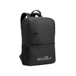 Mochila para ordenador reciclada con bolsillos acolchados 15,6'' color gris oscuro imagen con logo