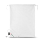 Bolsa plegable de malla para compra plegable RPET de 190T color blanco imagen con logo