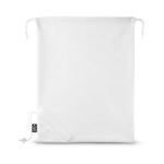Bolsa plegable de malla para compra plegable RPET de 190T color blanco