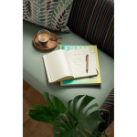 Kit de libreta grabada y bolígrafo de corcho A5 hojas a rayas Cork vista bodegón