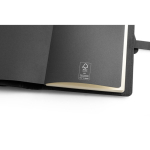 Carpeta reciclada con cargador inalámbrico A5 Wireless Charger color negro sexta vista