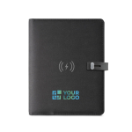 Carpeta reciclada con cargador inalámbrico A5 Wireless Charger vista principal