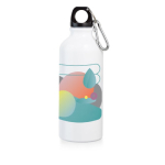 Botellas de aluminio personalizadas con imagen 400ml Cruiser Sublim color blanco imagen con logo