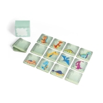 Juego de memoria para niños con caja personalizable Memory Dinousaurs color verde claro