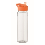 Bidones personalizados con boquilla plegable de color 650ml Festival RPET color naranja