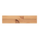 Protector de mesa plegable de bambú con forma de cruz Bamboo color madera quinta vista