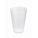 Vasos para eventos en plástico reutilizable de 300ml Festival color blanco transparente
