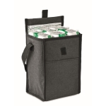 Bolsa térmica reciclada con bolsillo y capacidad 3L Taranaki RPET color negro segunda vista